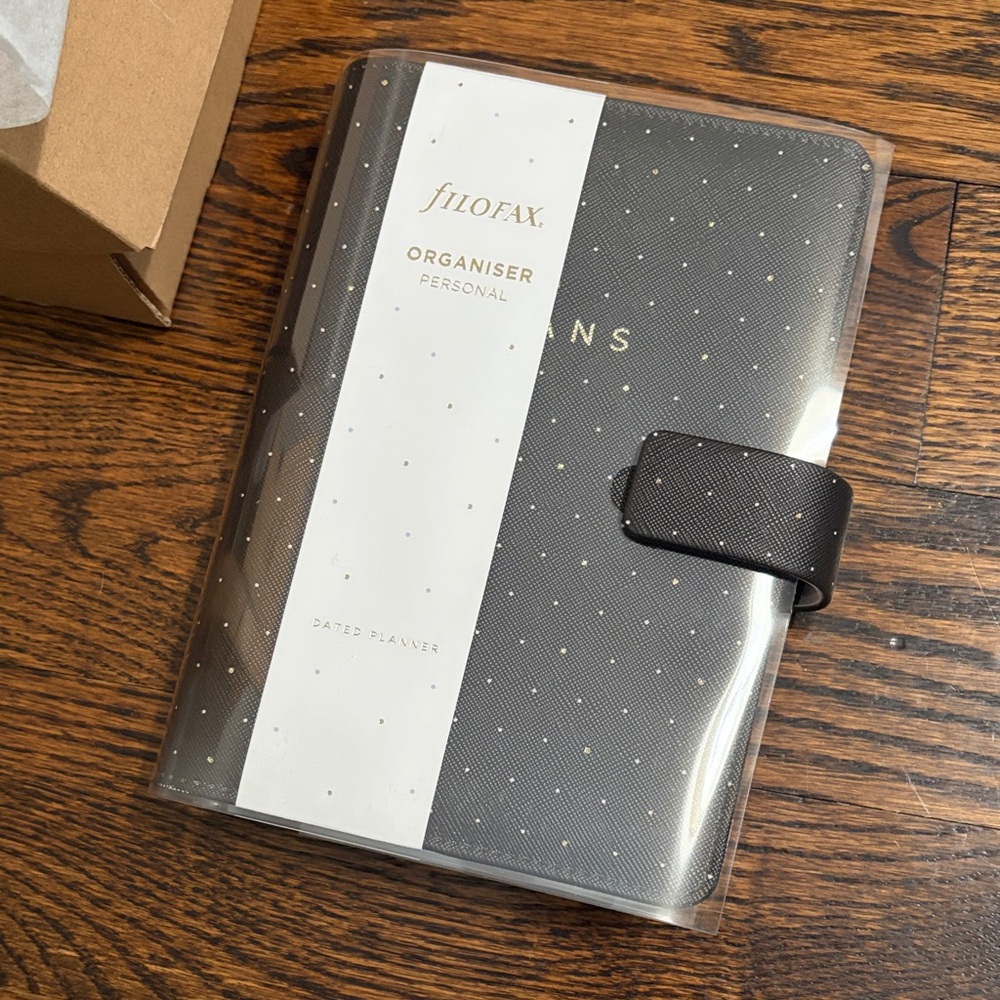 Filofax Moonlight Organizer, Personal Size, Black